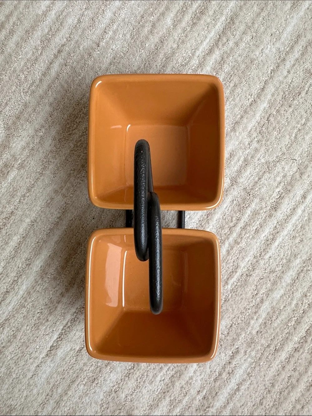 Pampered Chef 3 pc Simple Additions Entertainment Snack Set Caddy 2 Square Bowls